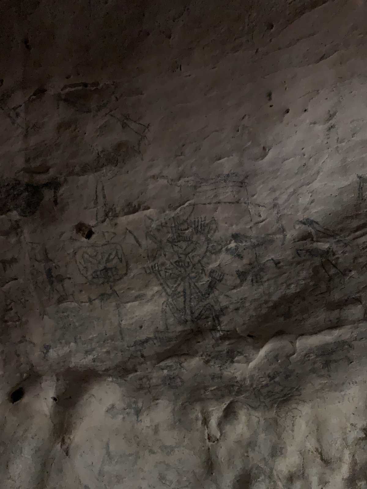 cave drawing in one of the main caves in Los Haitises.