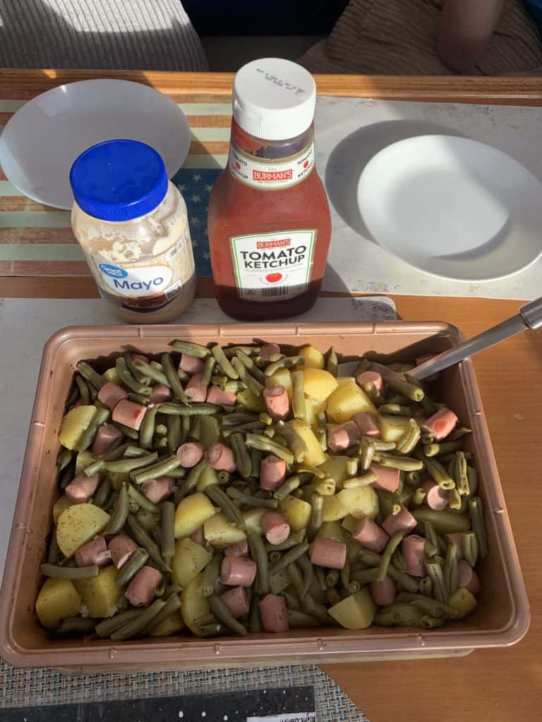 Vienna sausage and green beans casserole