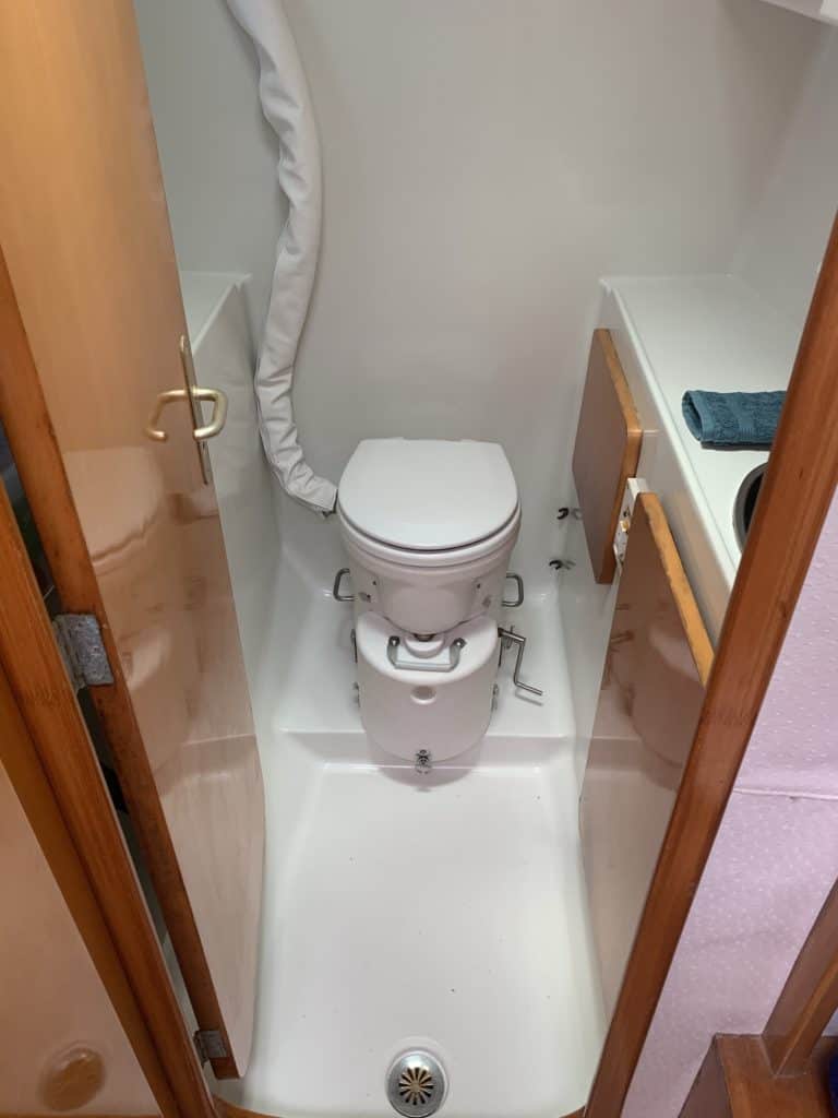 Air Head Composting toilet on a boat