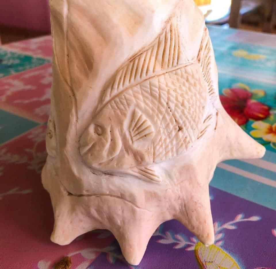 a carved conch