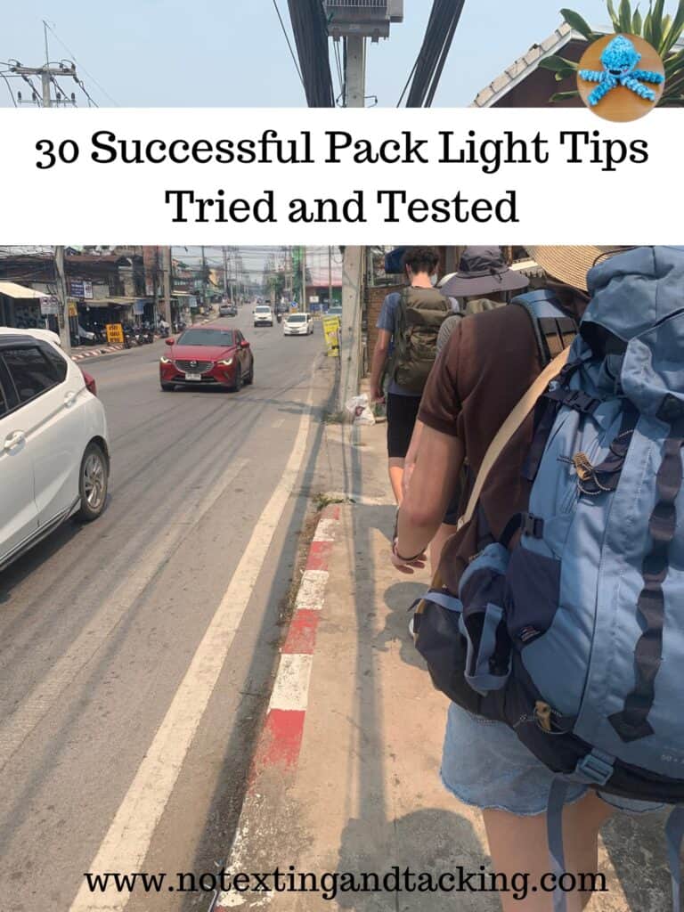 Pinterest Pin 30 successful Pack Light Tips