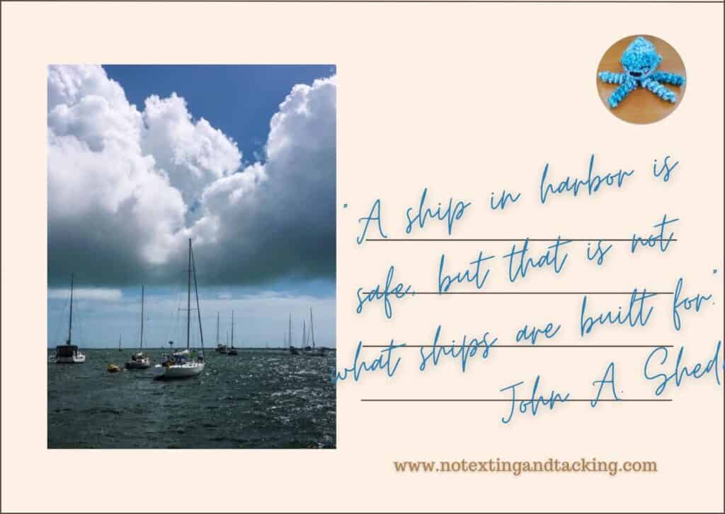 feisty sailing quotes postcard