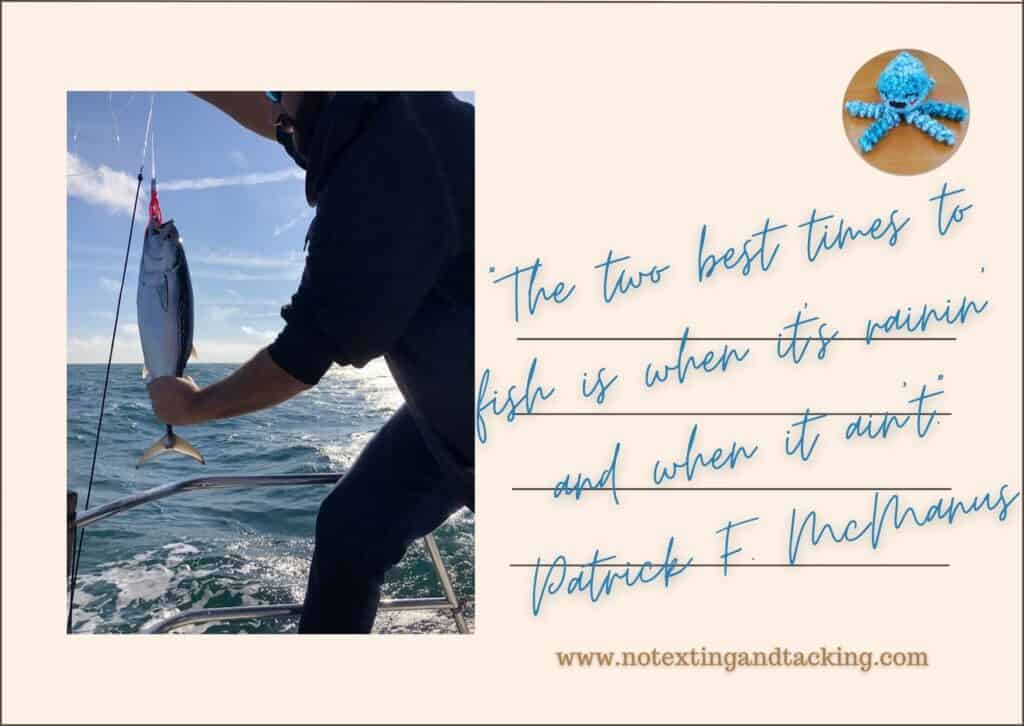 quotes about fishing postcard