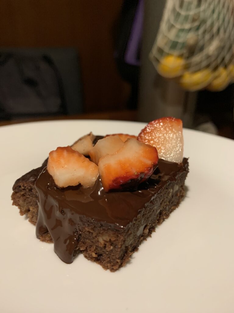 chocolate desert on a sailboat